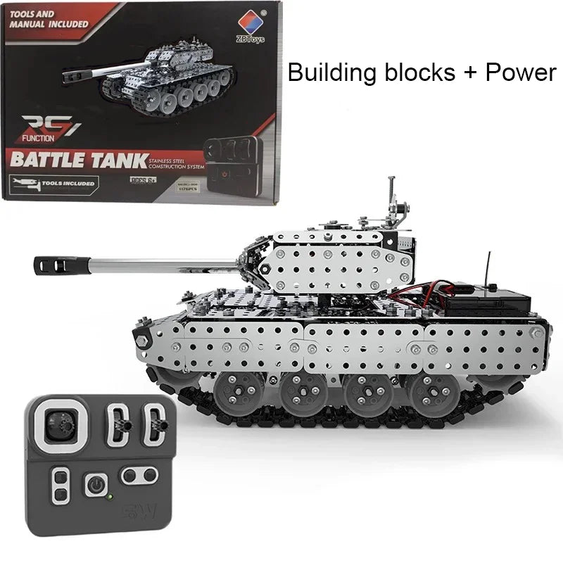 RC tank DIY Stainless Steel Assembled SW (RC) 06  metal model precision mechanical assembly Building blocks  toys