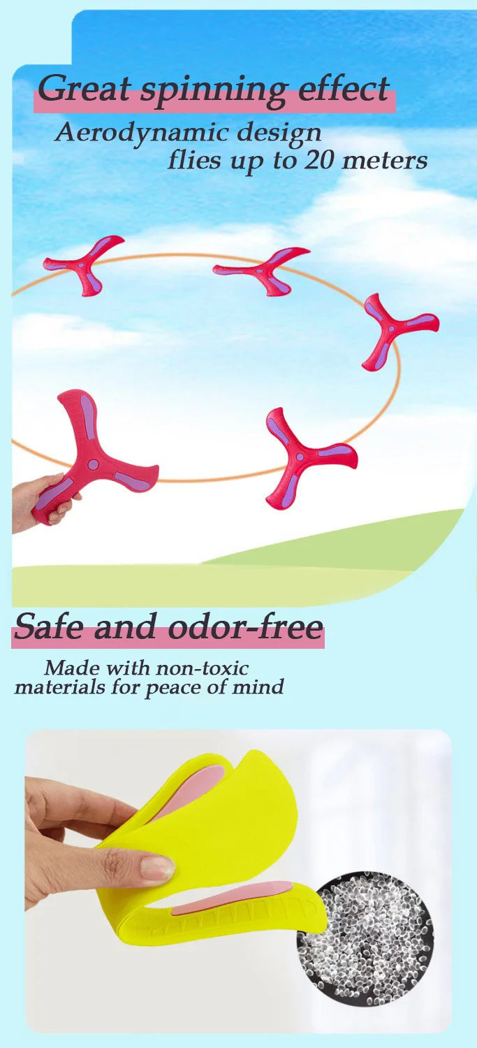 Outdoor Vacation Sports Stress Relief Toys Clover Boomerang Game Parents-Children Interactive Holiday Gifts