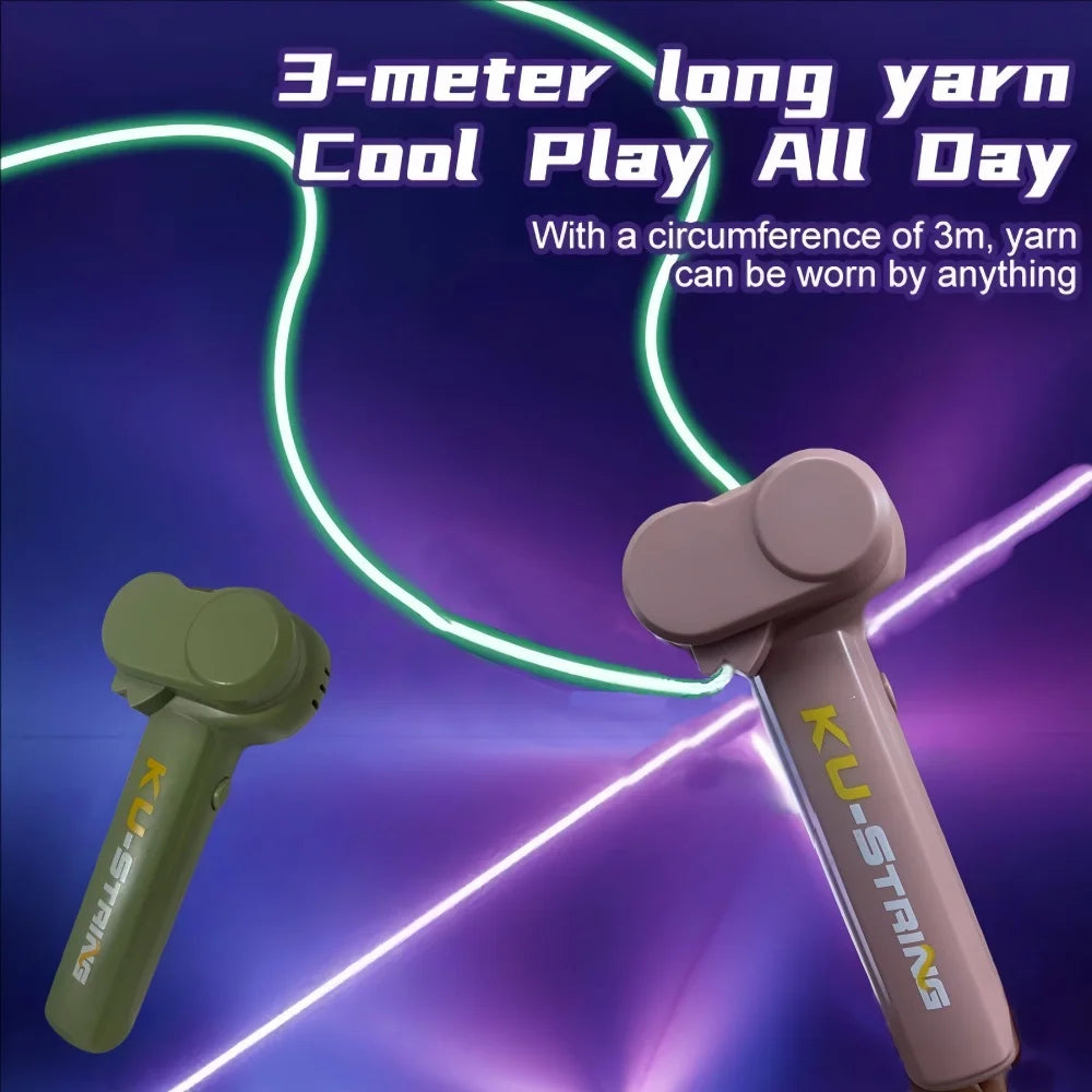 Glow-in-the-dark fun electric rope thruster children's outdoor new exotic decompression toys Creative toys for cats and pets