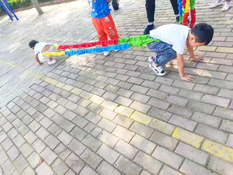 Outdoor Games Team Building Develop Sport Entertainment Toys Children Elasticity Rope Circle Running Push for Kids Sensory Rope