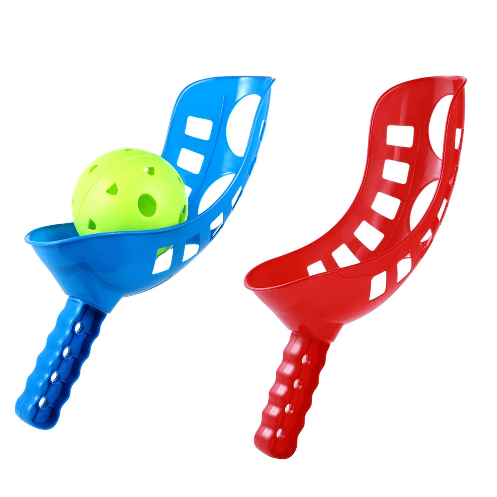 Kids Scoop Ball Toy Outdoor Sports Catch Balls Game Set Throw And Catch Parent-Child Interactive Toys Garden Toss Game