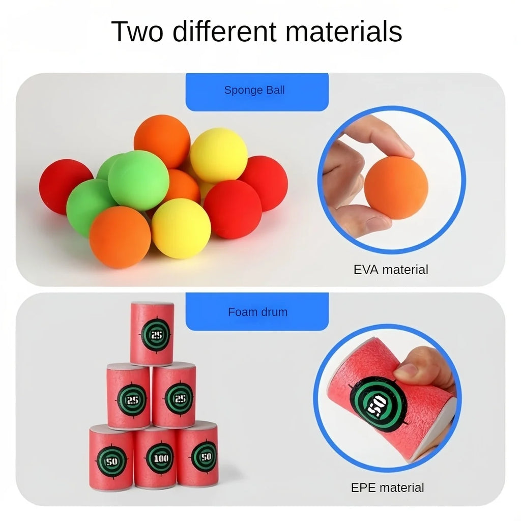 1 set of toys suitable for indoor and outdoor activities, including sports, jumping, cartoon dart board, throwing sticky balls