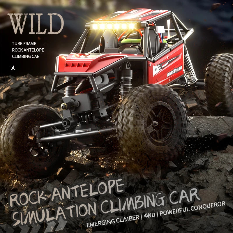 1/18 RC Climbing Car 4WD Off-road Remote Control Vehicle Rock Crawler Big-wheel 4x4 Electric Truck Model Toys for Kids
