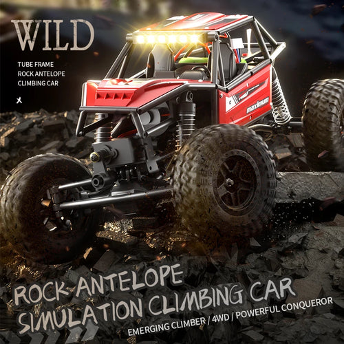 1/18 RC Climbing Car 4WD Off-road Remote Control Vehicle Rock Crawler Big-wheel 4x4 Electric Truck Model Toys for Kids