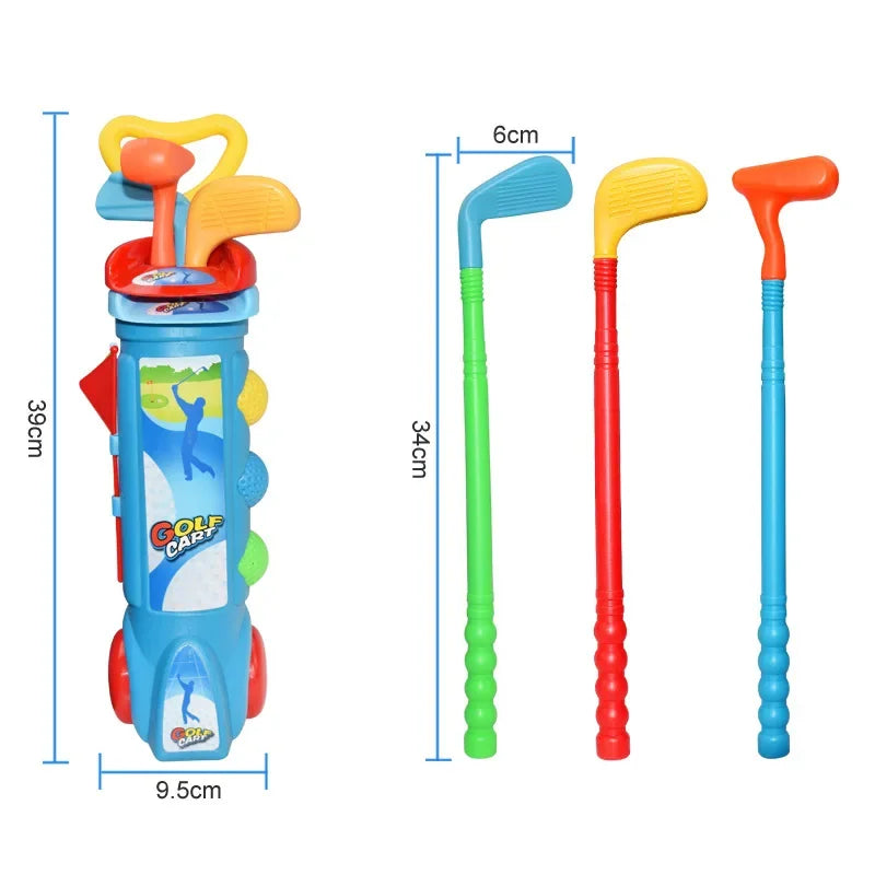 Kids Golf Club Set Indoor and Outdoor Sports Retractable Toy Golf Clubs Game Family Parent Child Outdoor Interactive Toys