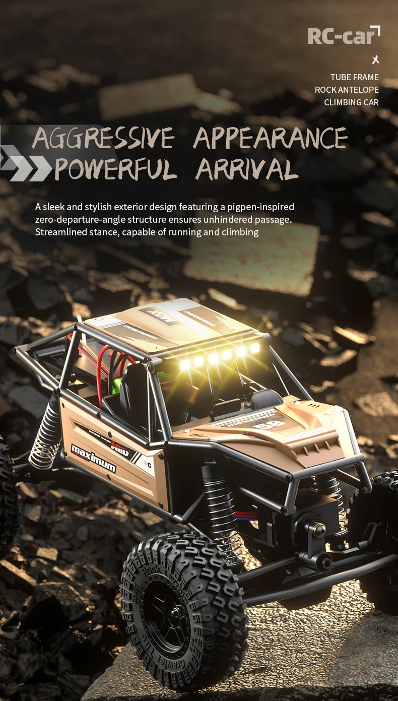 1/18 RC Climbing Car 4WD Off-road Remote Control Vehicle Rock Crawler Big-wheel 4x4 Electric Truck Model Toys for Kids