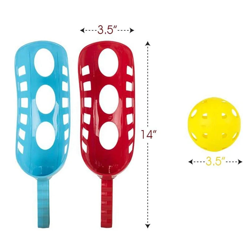Kids Scoop Ball Toy Outdoor Sports Catch Balls Game Set Throw And Catch Parent-Child Interactive Toys Garden Toss Game