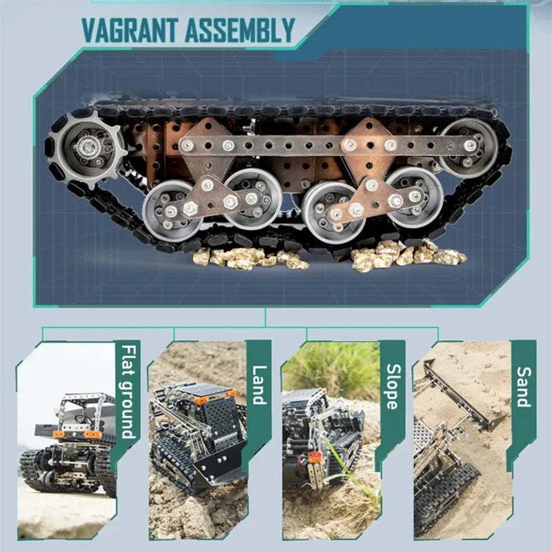 RC tank DIY Stainless Steel Assembled SW (RC) 06  metal model precision mechanical assembly Building blocks  toys
