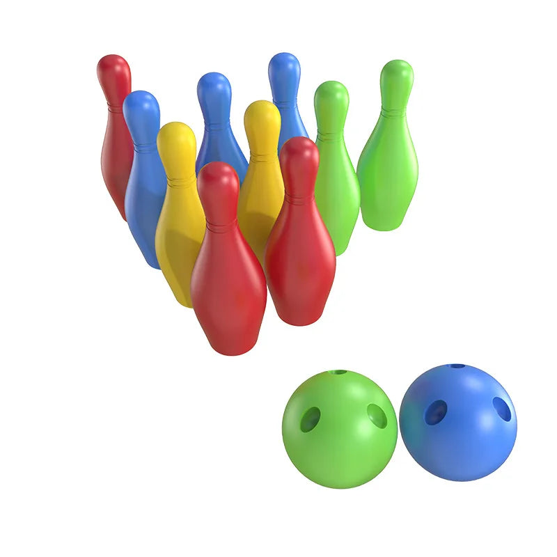 Festive Children Toys Parent-child Outdoor and Indoor Sports  Birthday Entertainment Games Plastic Bowling Suits Party Favors