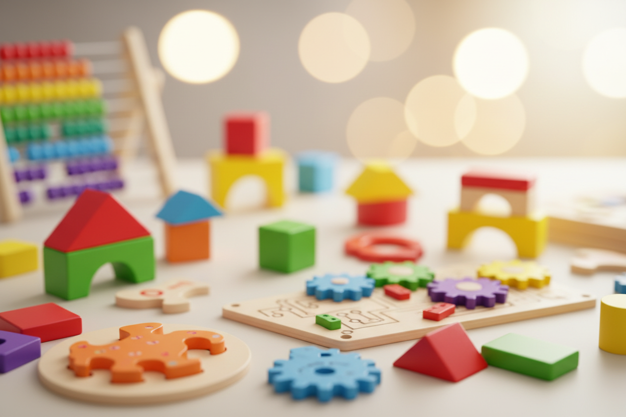 please make image related child toys and blur image